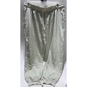Doublju Pants Women's Elastic Waist Light Green